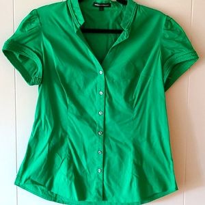 Express Green short sleeve button up